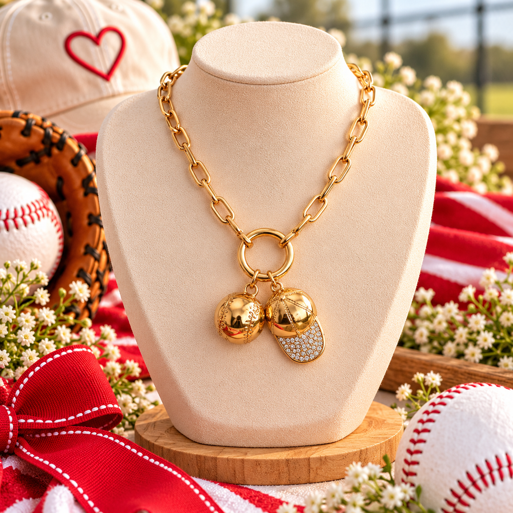 Baseball MAMA Charm Necklaces