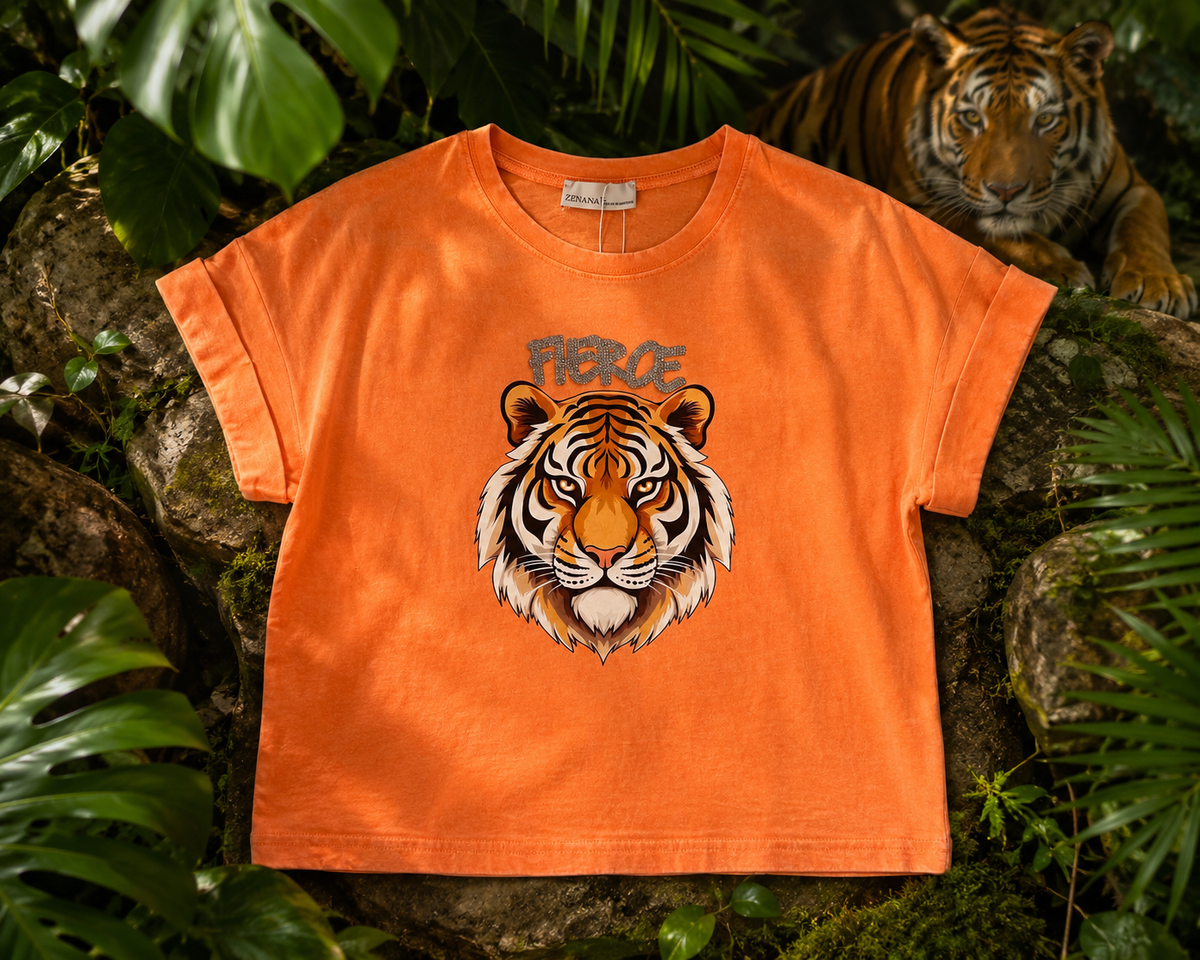 Rhinestone Fierce Tiger Top - 3 colors