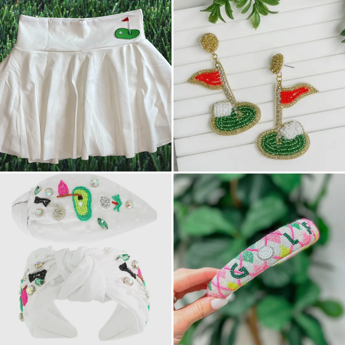 Nice Putt! Golf Skort - White