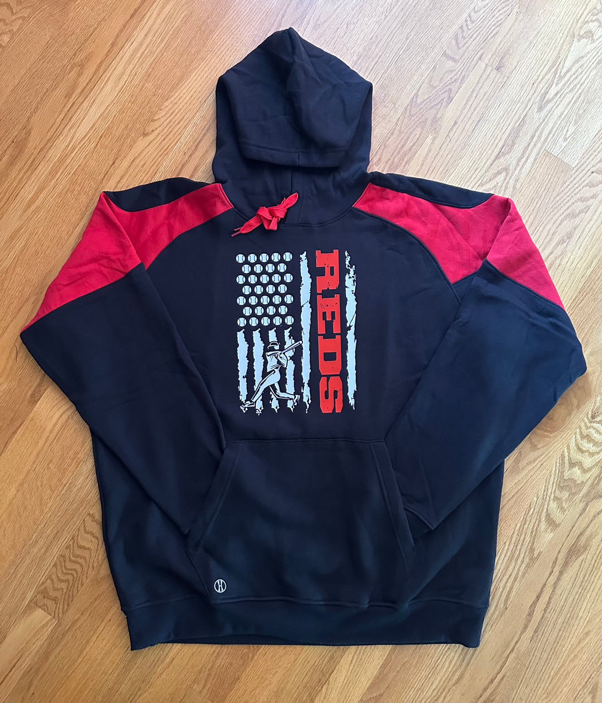 Mens Hoodie Reds Flag