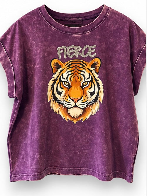 Rhinestone Fierce Tiger Top - 3 colors
