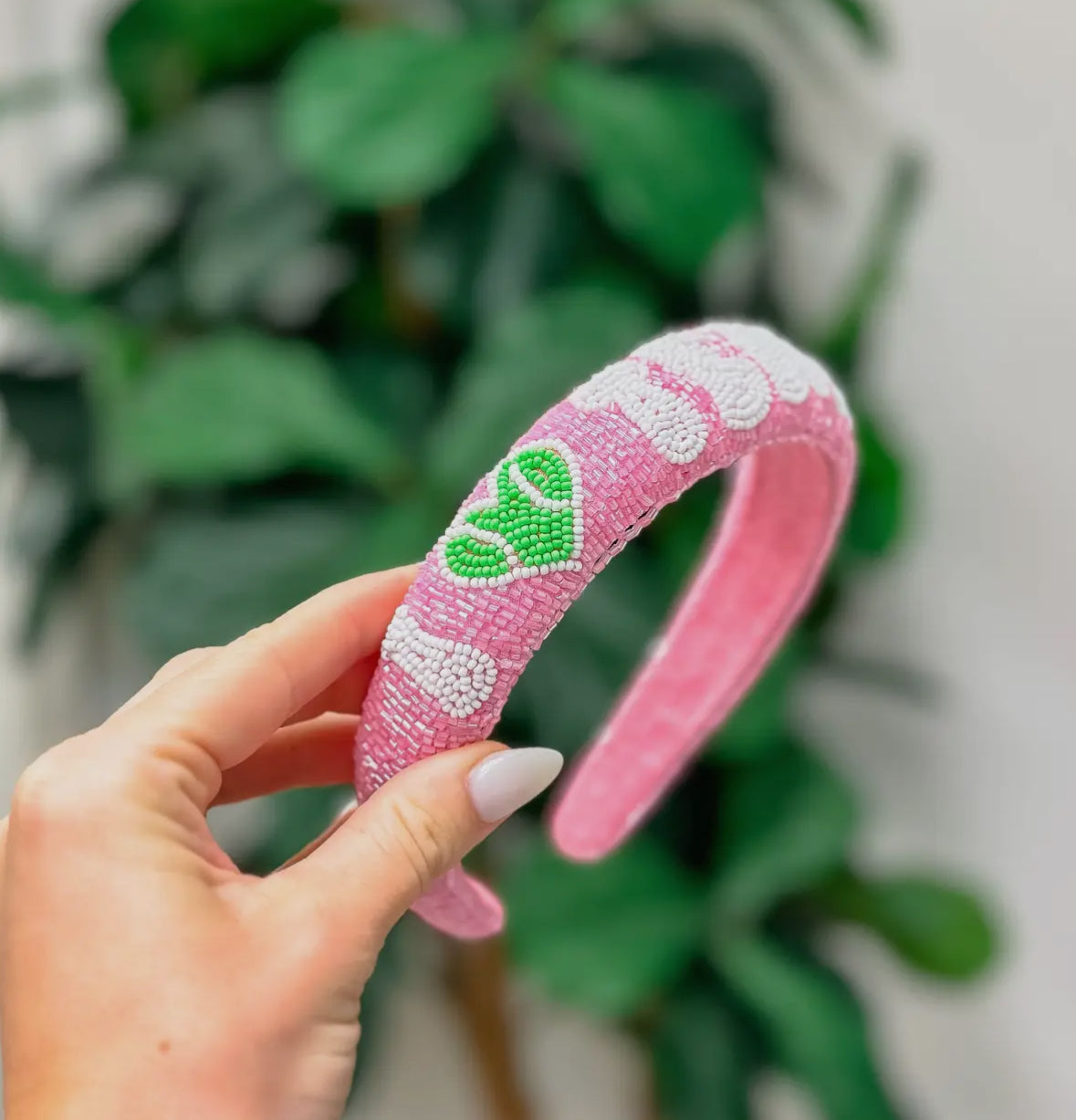 I Love Tennis Beaded Headband