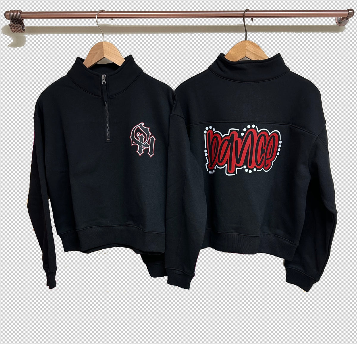 Oak Hills DANCE Quarter Zip Adult Black