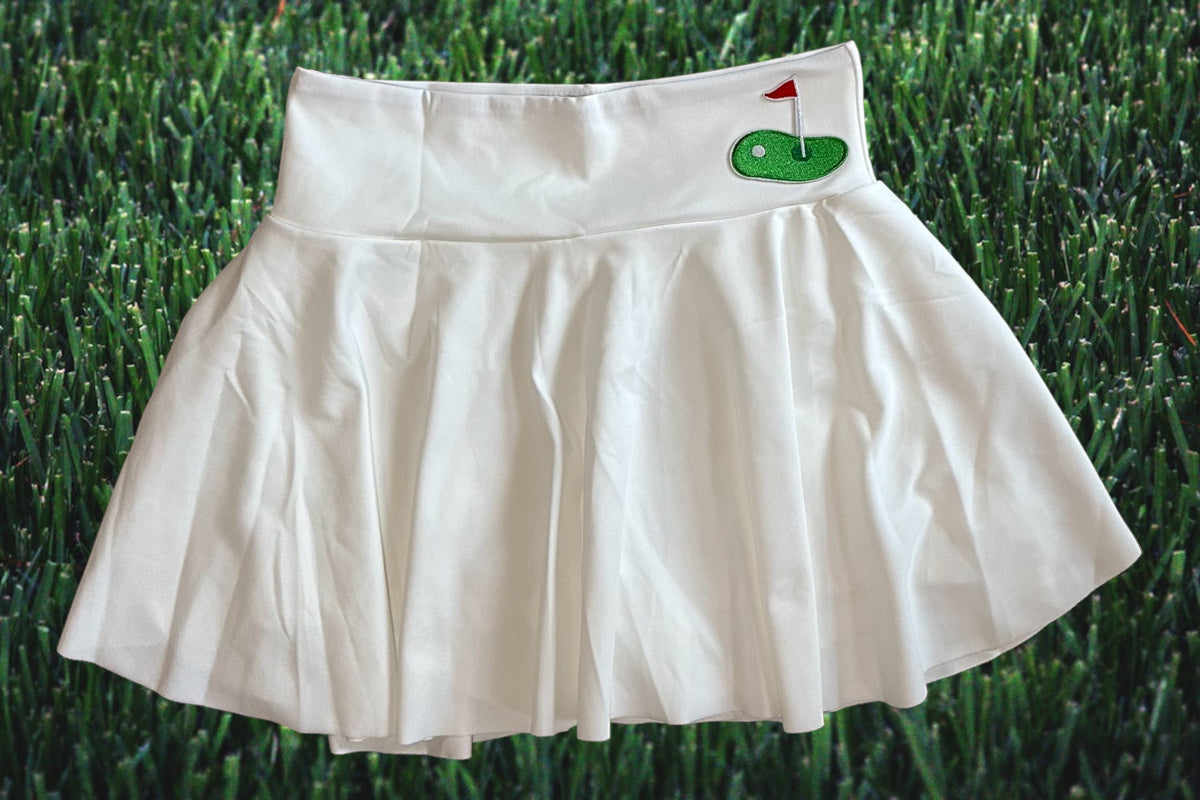 Nice Putt! Golf Skort - White