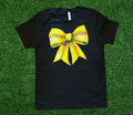 GameDay Softball Bow T-shirt - Black