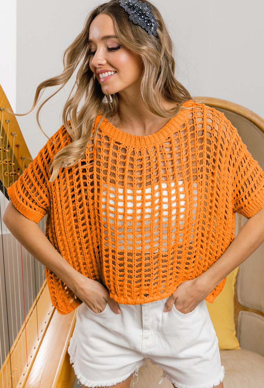 Crochet Top - Orange