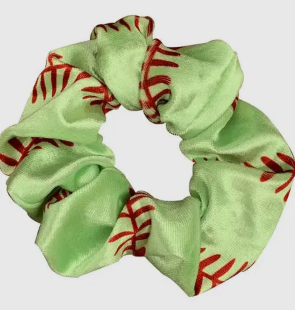 Softball Premium Velvet Scrunchie