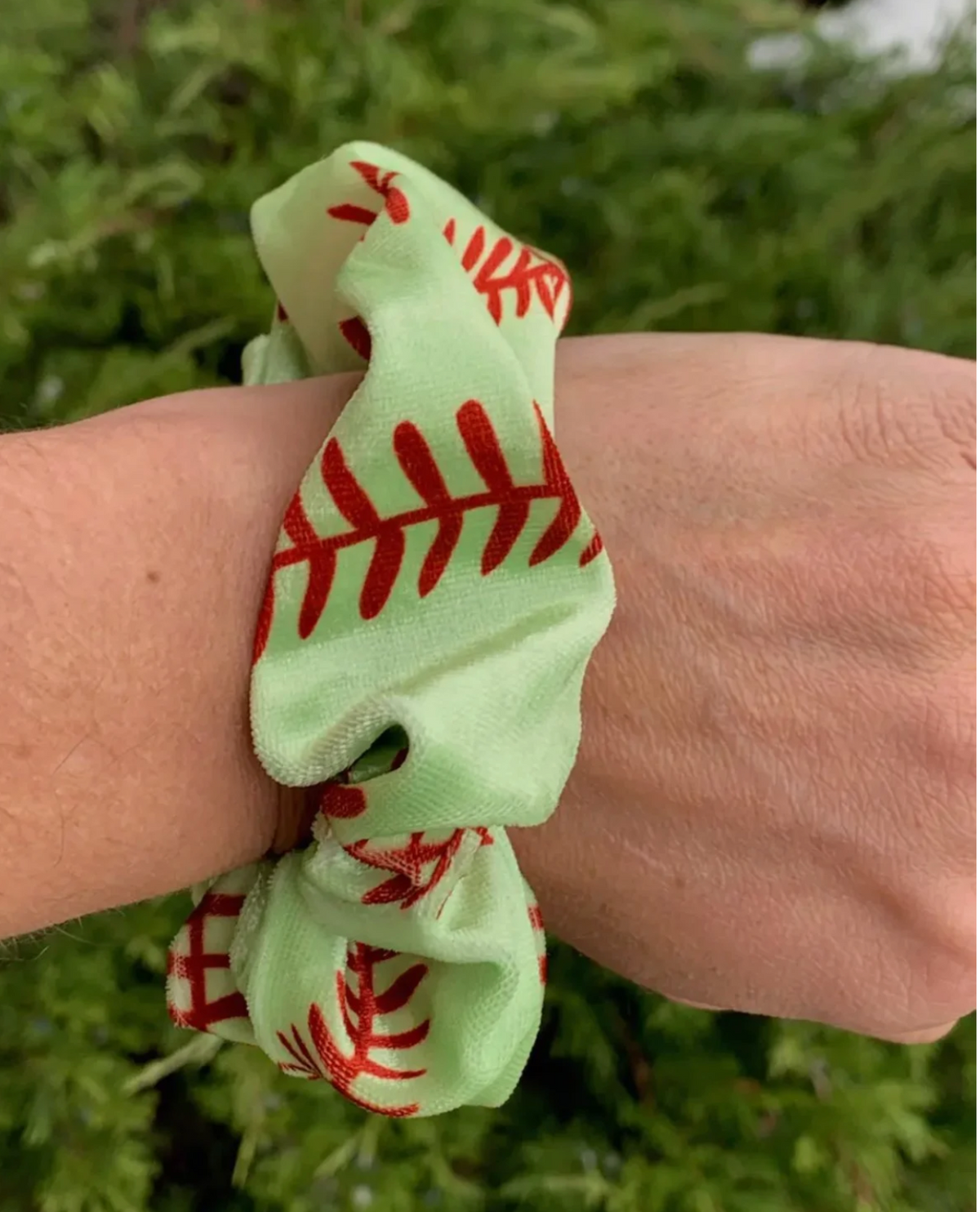 Softball Premium Velvet Scrunchie