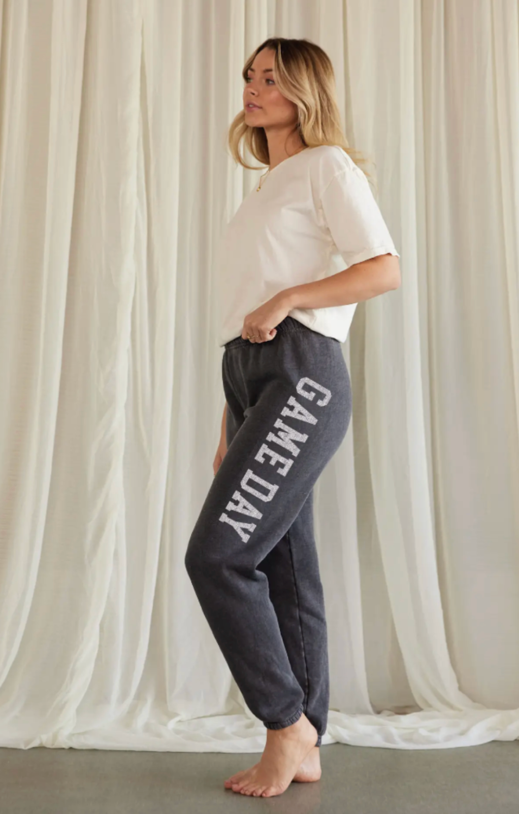 Oat Collective GAMEDAY Mineral Basic Solid Sweatpants - Mineral Black