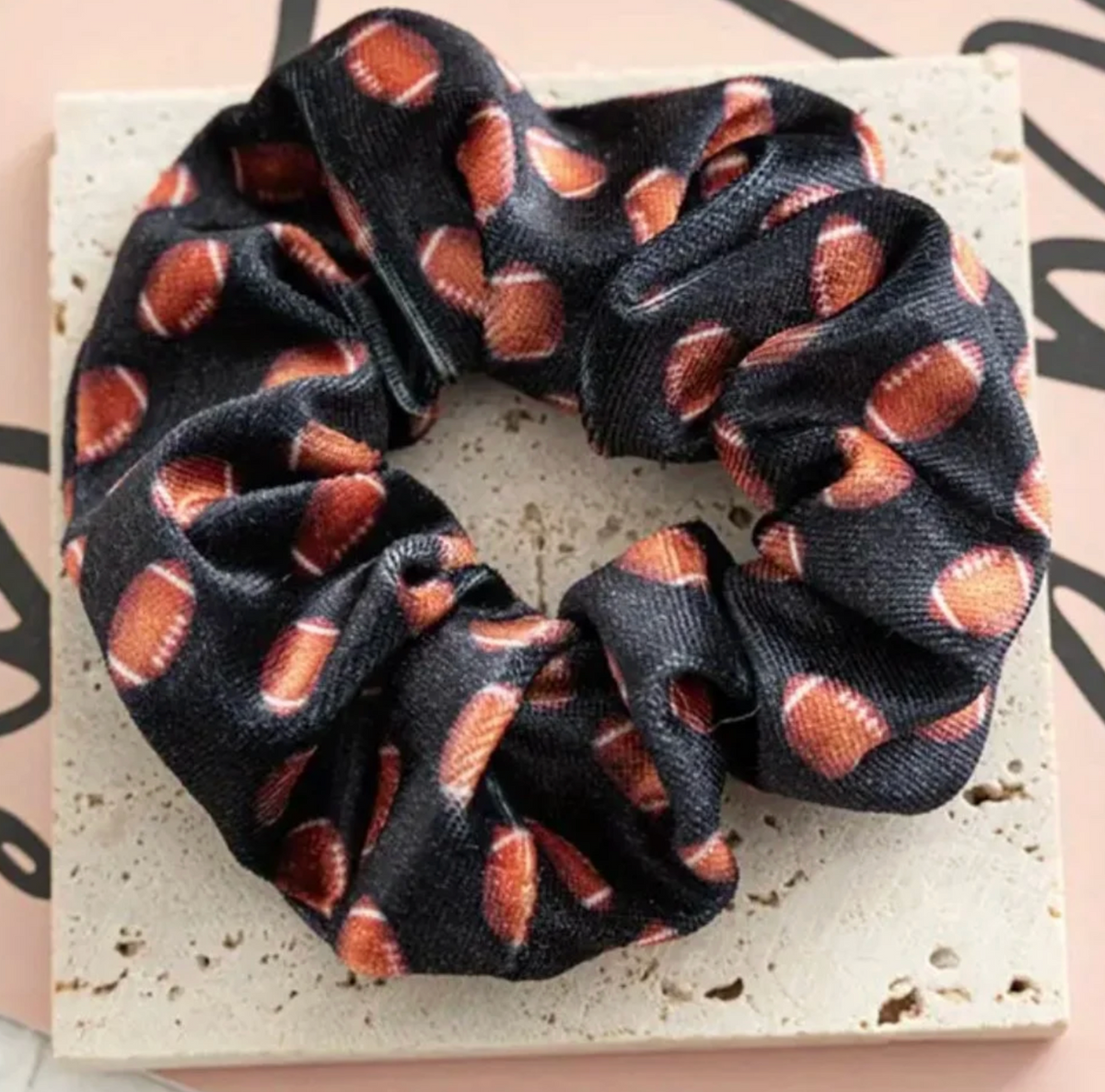 Football Premium Velvet Scrunchie