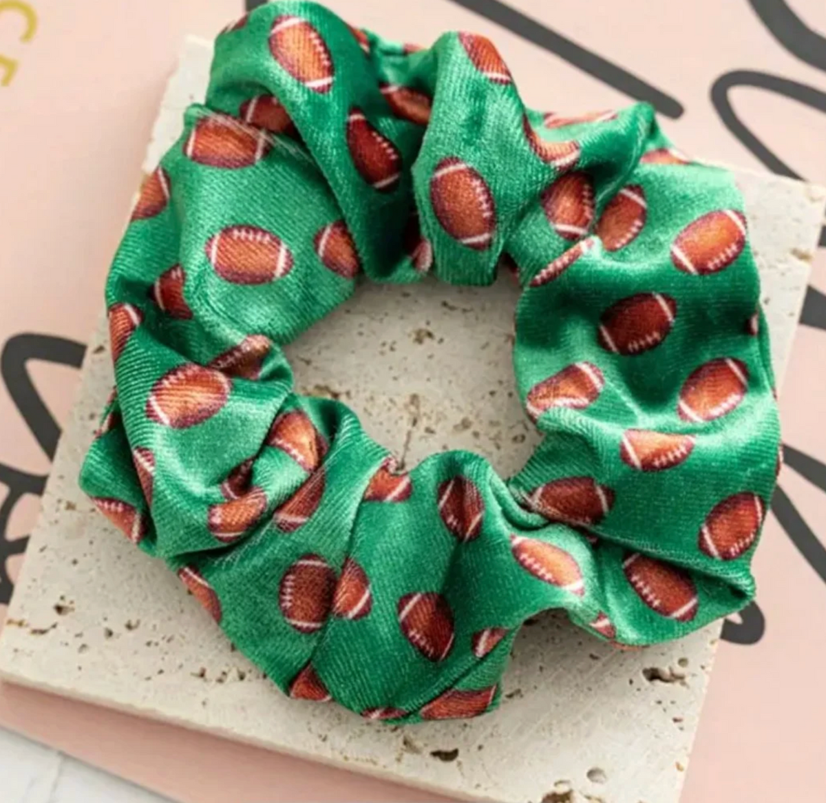 Football Premium Velvet Scrunchie