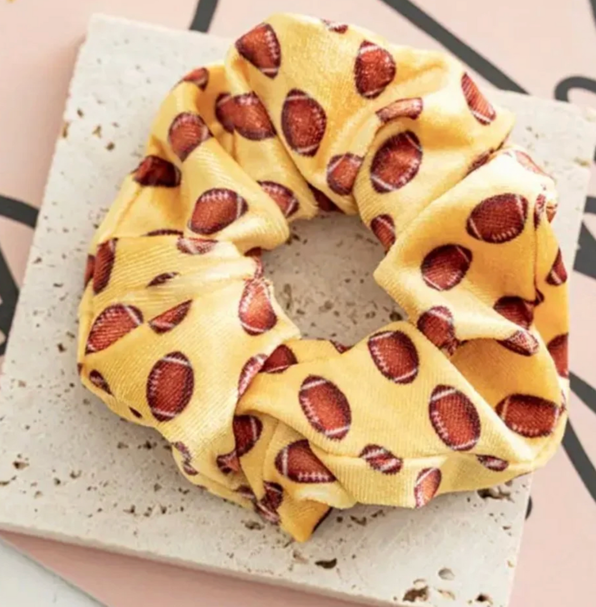Football Premium Velvet Scrunchie