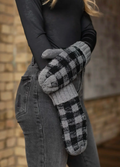 Cable Knit Mittens - Grey Buffalo Paid