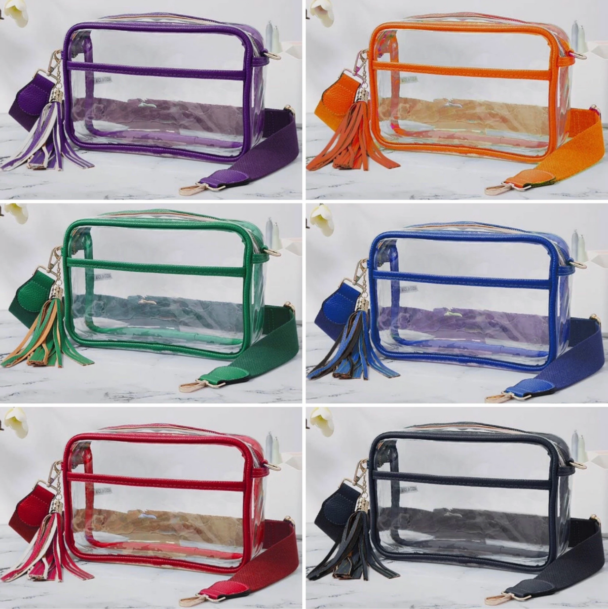 Clear GameDay Stadium Bag with Strap