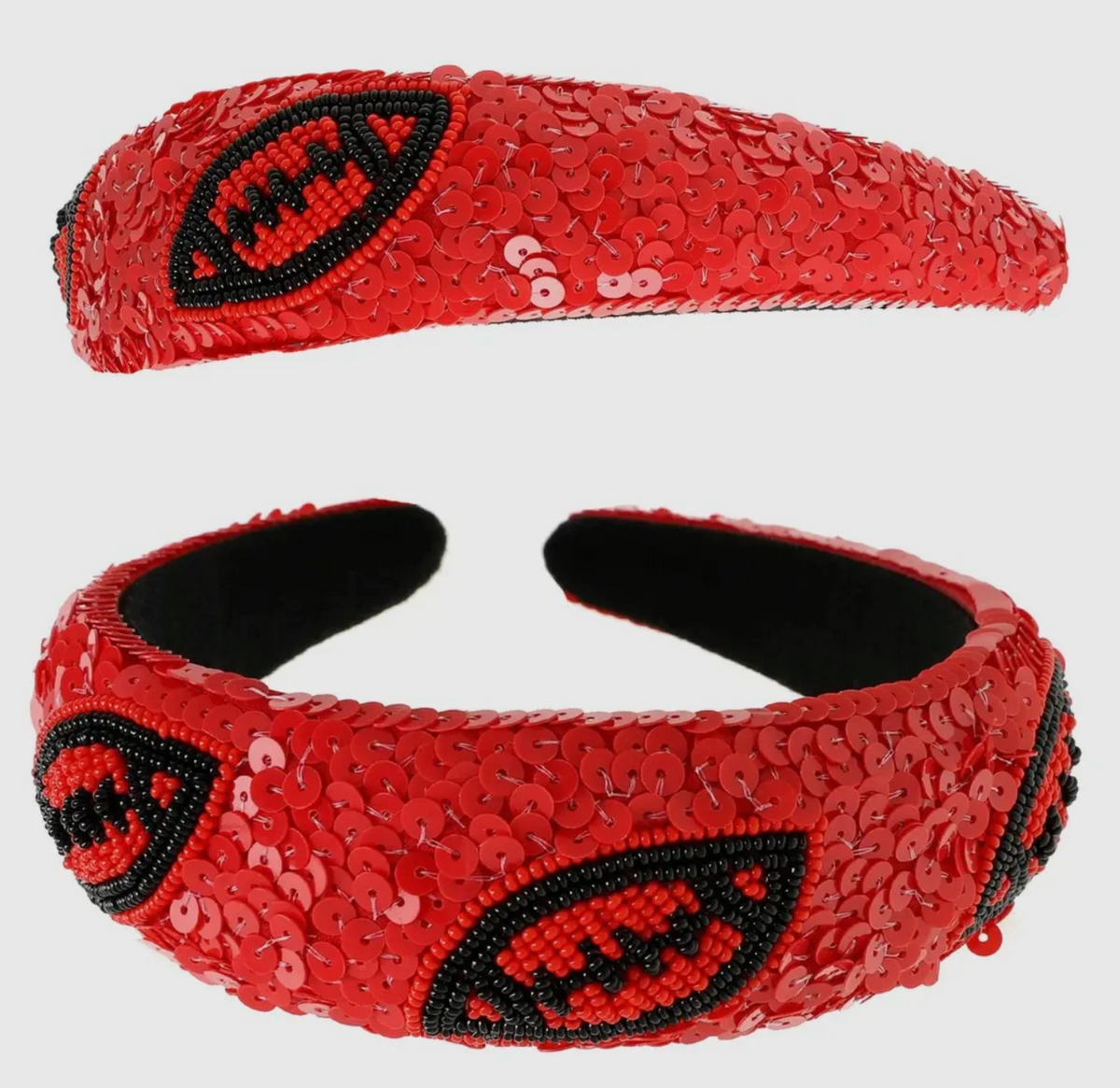 Beaded Football Sequin Headband